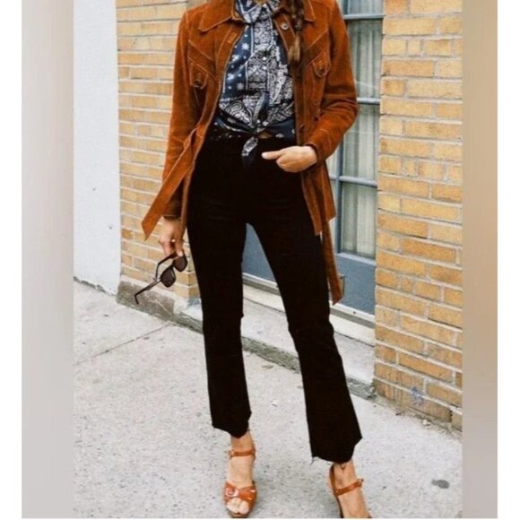 NEW Mother LIL  Hustler Ankle Fray Jeans in Not Guilty Black Petite Size 30 - Picture 1 of 4